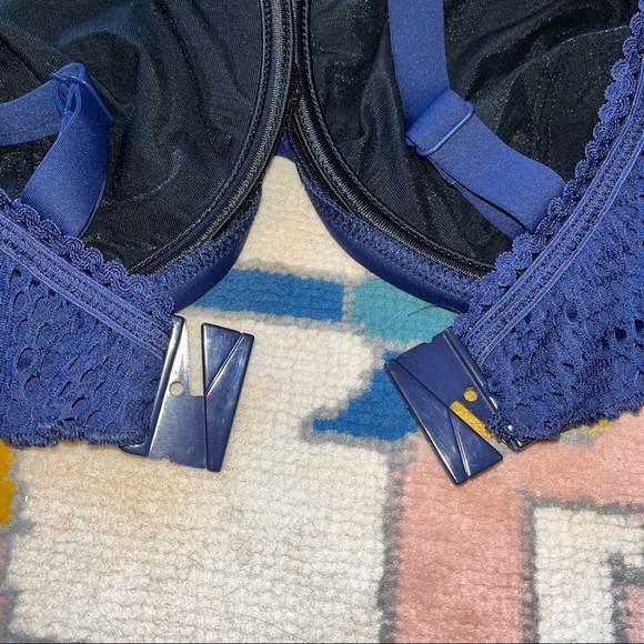 NWT Fantasie Swim Marseille Mesh Bardot Bikini Top twilight Navy Blue 38G - Picture 6 of 10